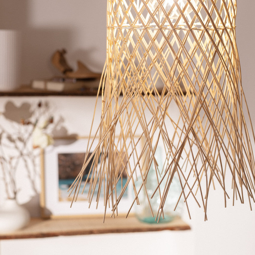 Suspension Cannage Rotin Majani - Suspension Luminaire