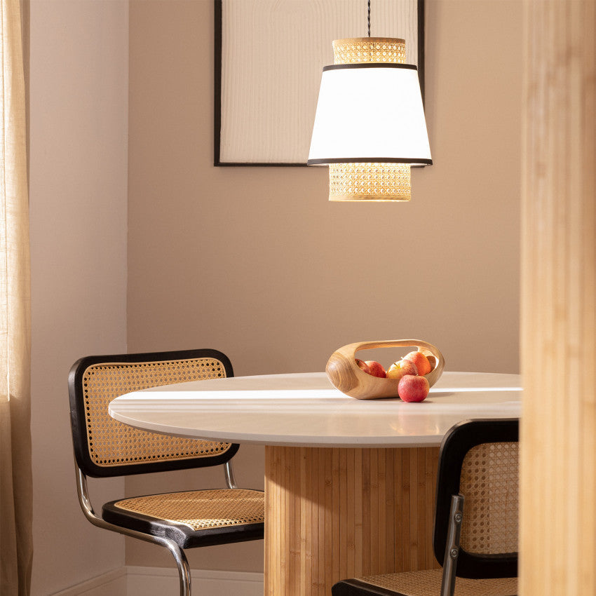 Suspension Cannage Rotin Marya - Suspension Luminaire