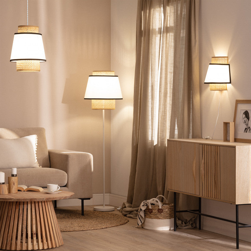 Suspension Cannage Rotin Marya - Suspension Luminaire