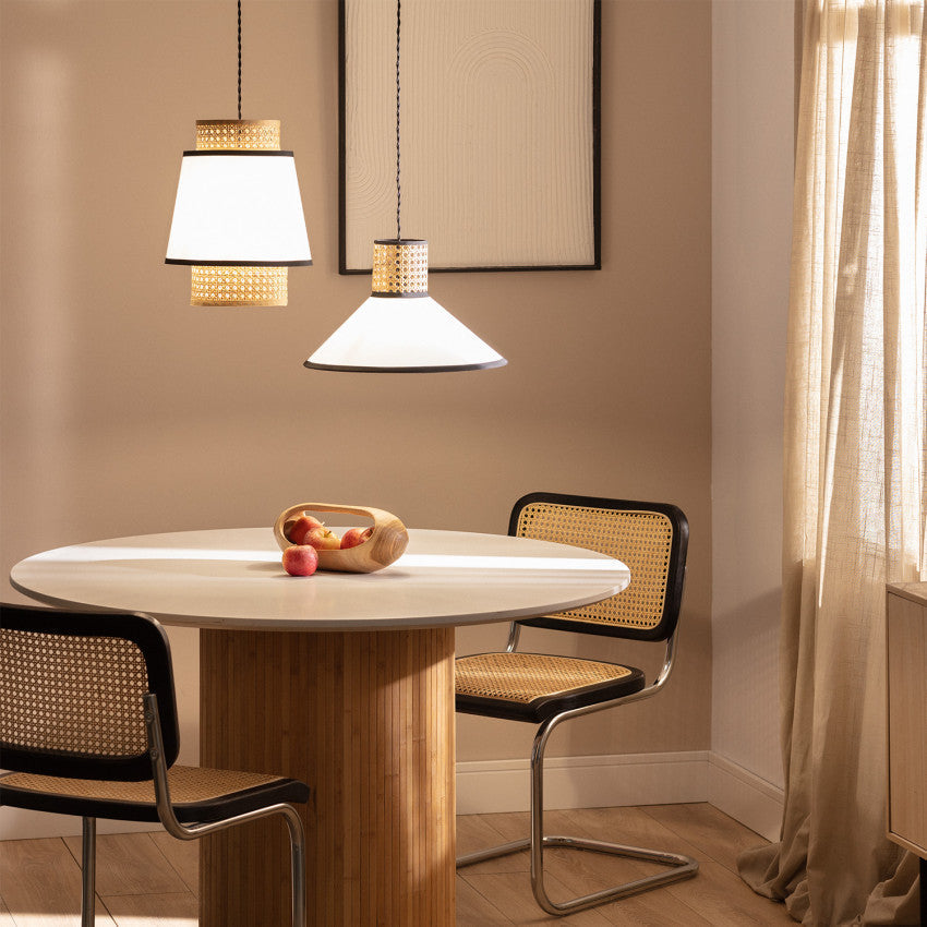 Suspension Cannage Rotin Marya - Suspension Luminaire