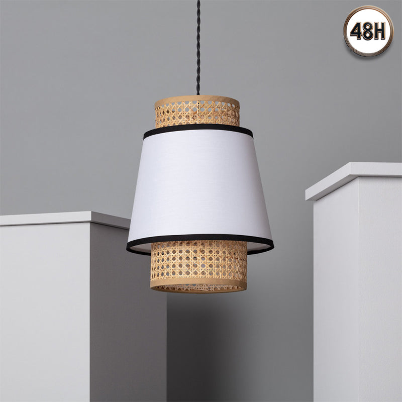 Suspension Cannage Rotin Marya - Suspension Luminaire