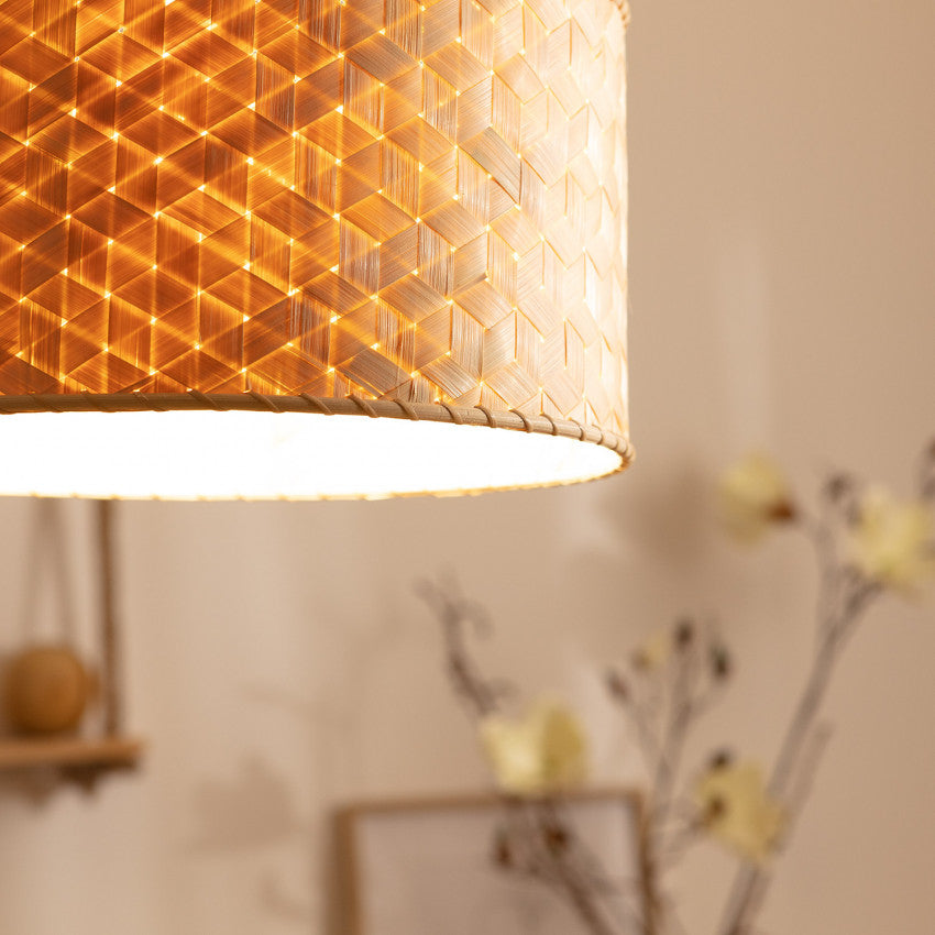 Suspension Cannage Rotin Naradia ILUZZIA - Abat Jour