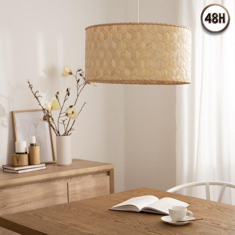 Suspension Cannage Rotin Naradia ILUZZIA - Abat Jour