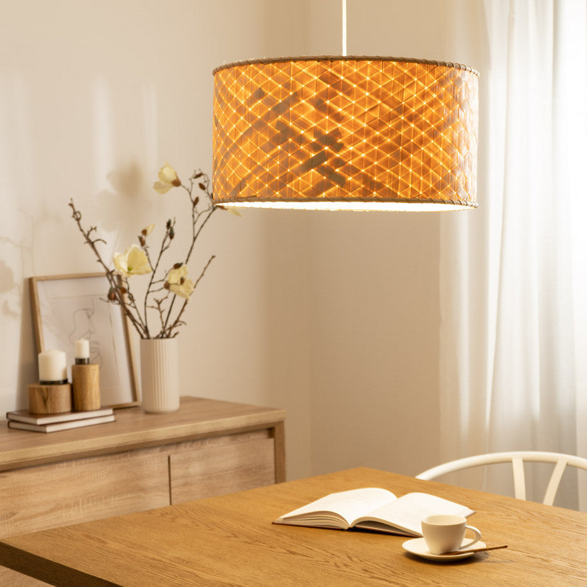 Suspension Cannage Rotin Naradia ILUZZIA - Abat Jour