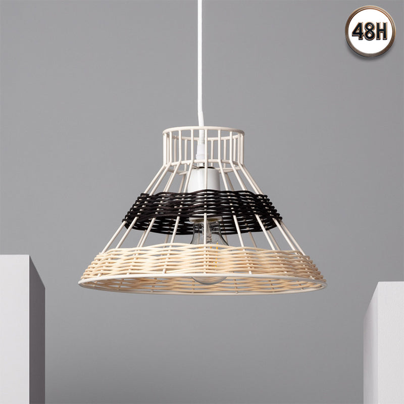 Suspension Cannage Rotin Wasari - Suspension Luminaire