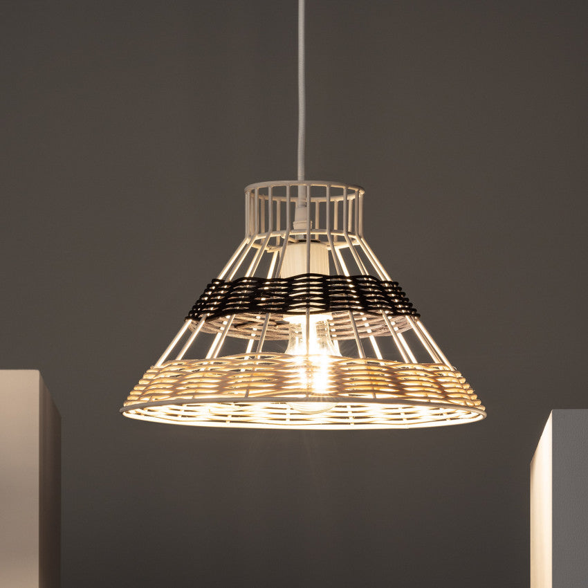 Suspension Cannage Rotin Wasari - Suspension Luminaire