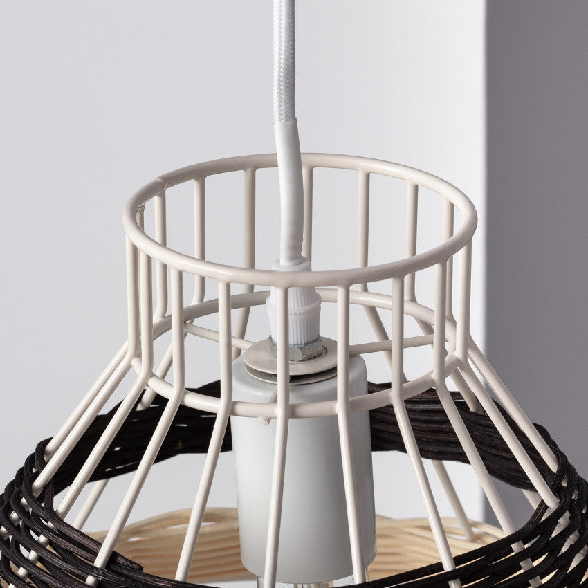 Suspension Cannage Rotin Wasari - Suspension Luminaire