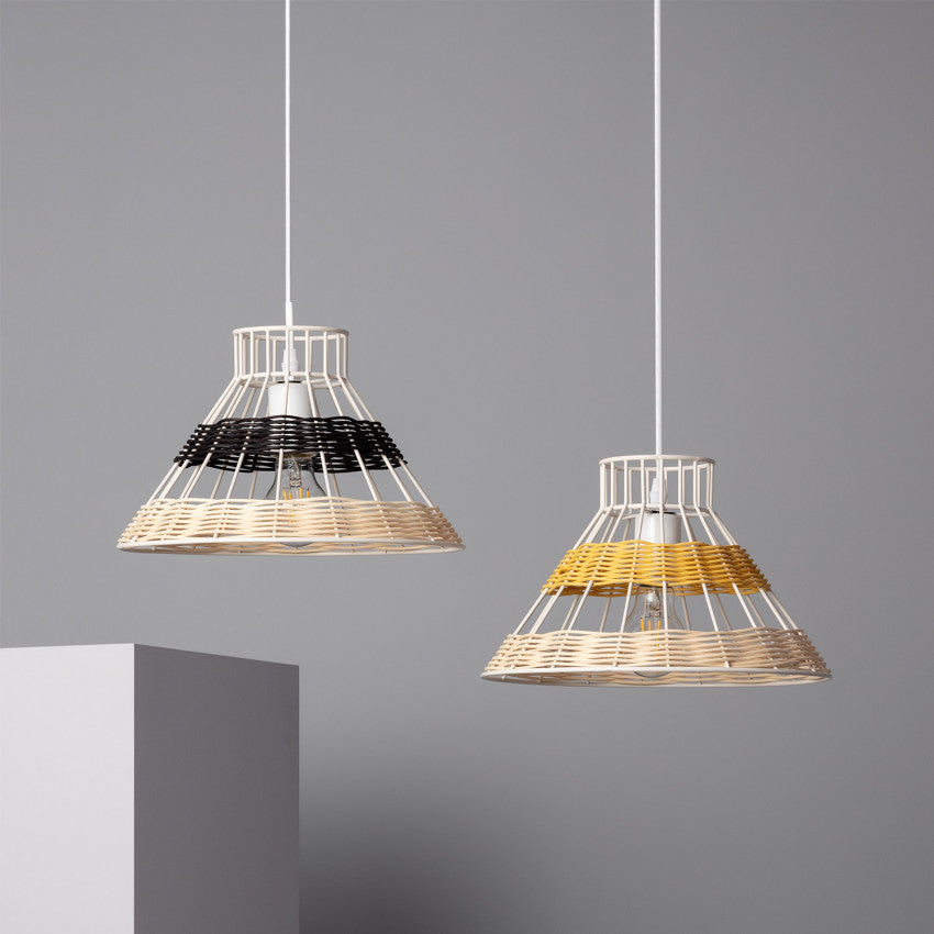 Suspension Cannage Rotin Wasari - Suspension Luminaire