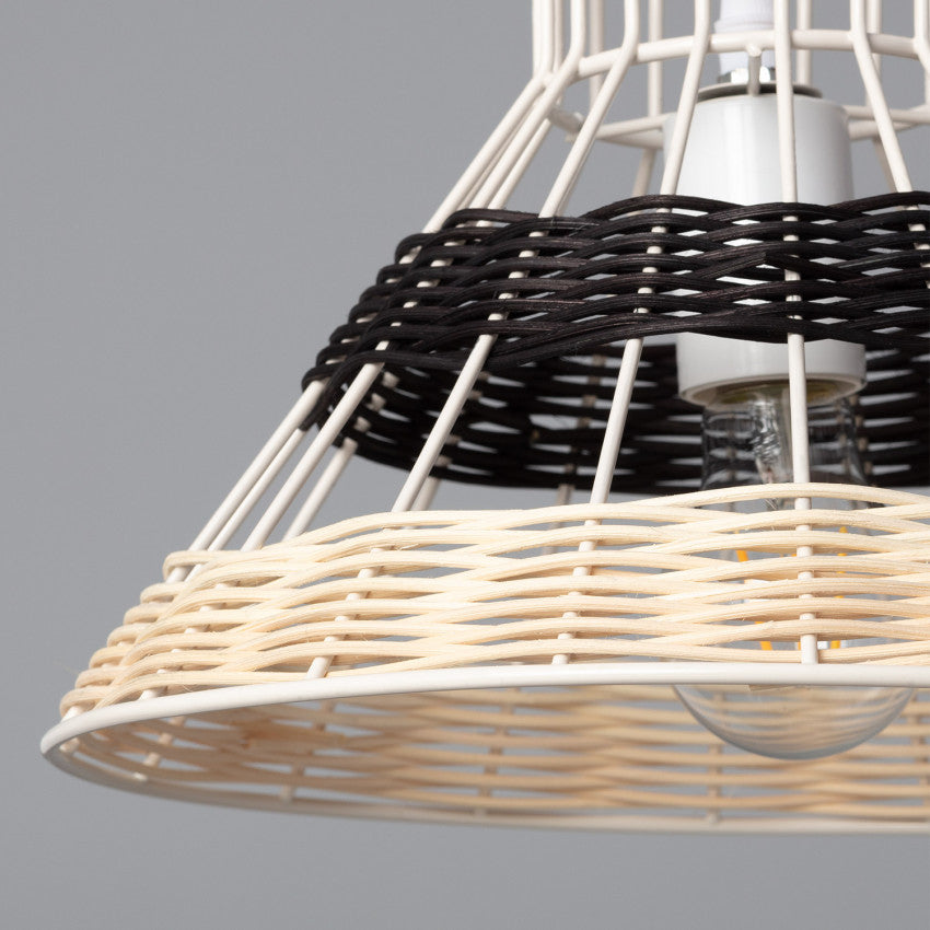 Suspension Cannage Rotin Wasari - Suspension Luminaire