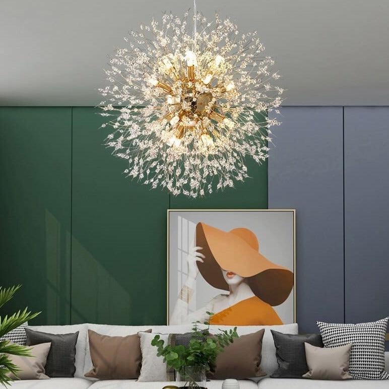 Suspension Cristal Moderne - Pissenlit - Doré (Petit)