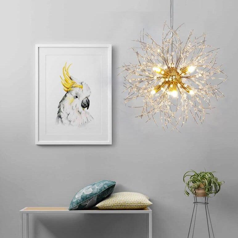 Suspension Cristal Moderne - Pissenlit - Doré (Petit)