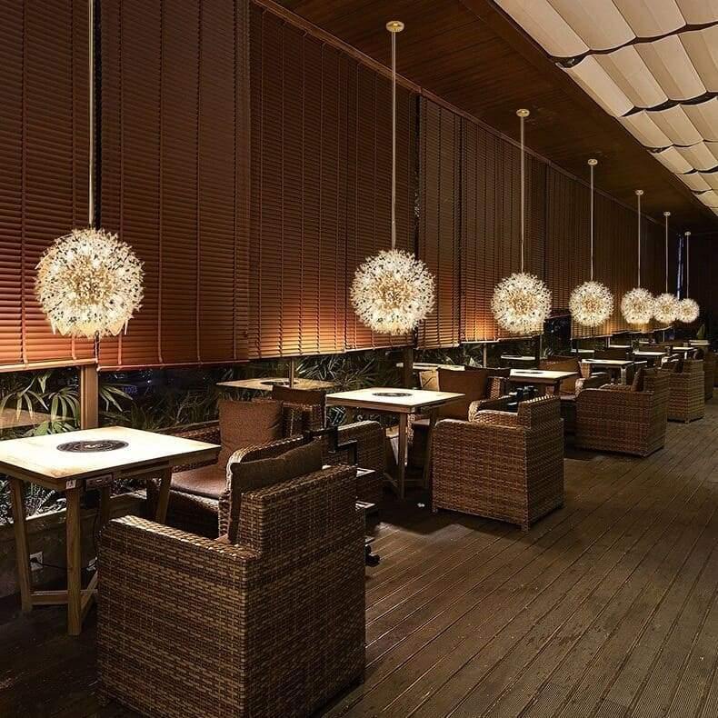 Suspension Cristal Moderne - Pissenlit - Doré (Petit)