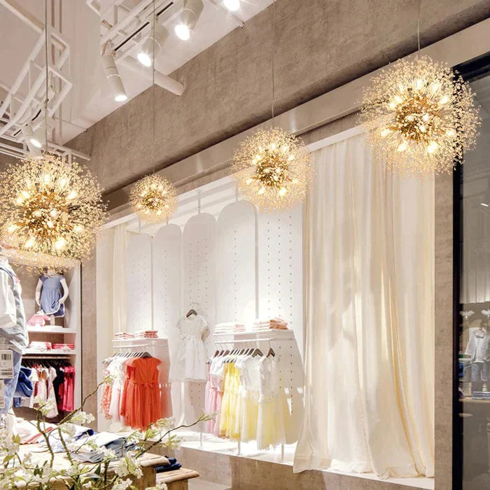 Suspension Cristal Moderne - Pissenlit - Doré (Petit)