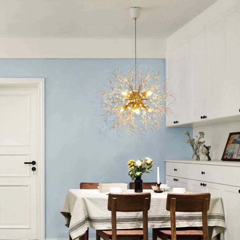 Suspension Cristal Moderne - Pissenlit - Doré (Petit)