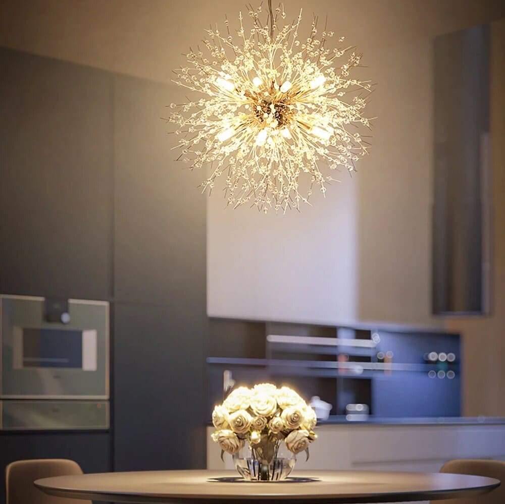 Suspension Cristal Moderne - Pissenlit - Doré (Petit)