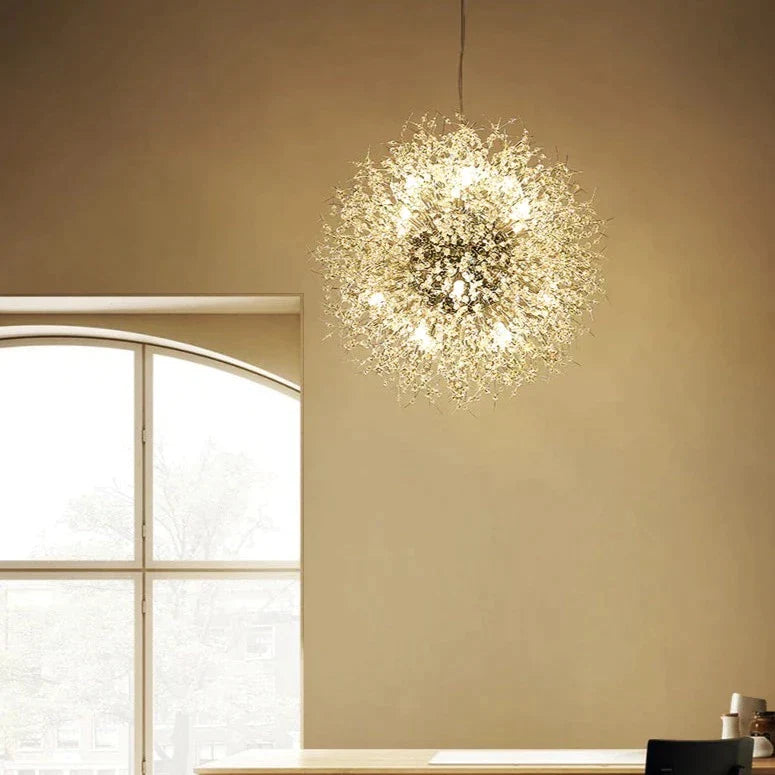 Suspension Cristal Moderne - Pissenlit - Doré (Petit)