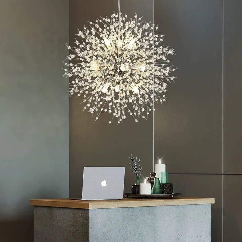 Suspension Cristal Moderne - Pissenlit - Doré (Petit)