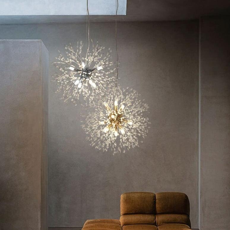 Suspension Cristal Moderne - Pissenlit - Doré (Petit)