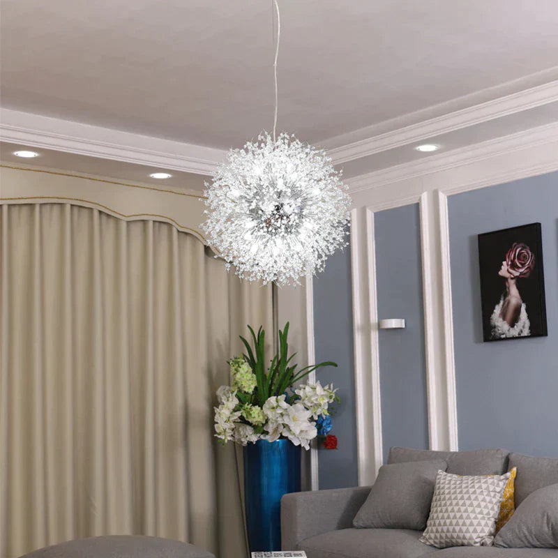 Suspension Cristal Moderne - Pissenlit - Doré (Petit)