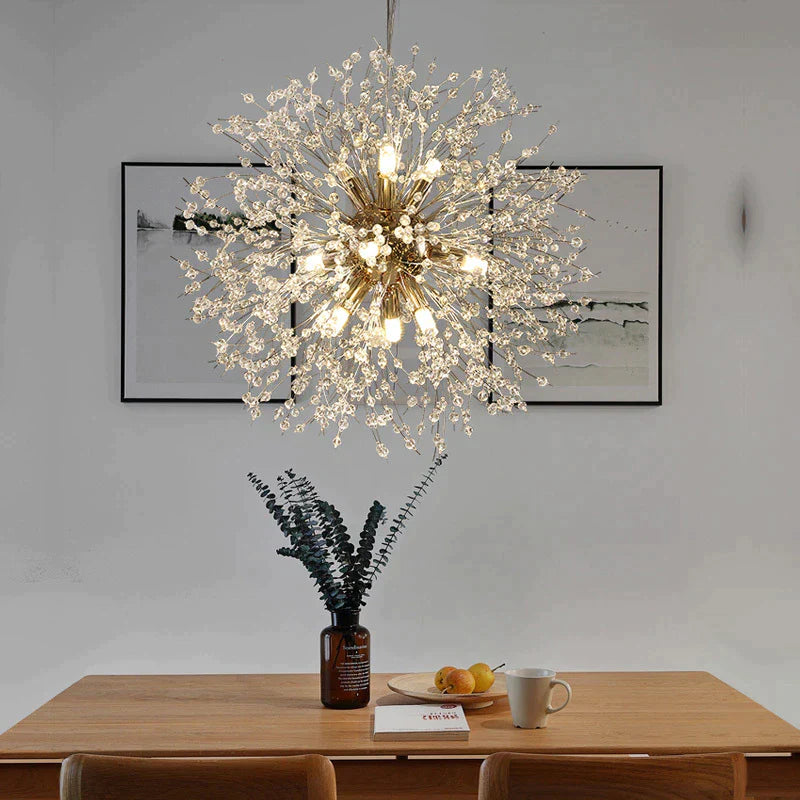 Suspension Cristal Moderne - Pissenlit - Doré (Petit)