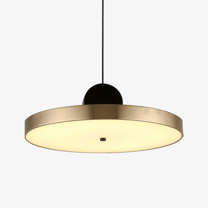 Suspension design LED avec abat-jour métal arrondi style Industriel