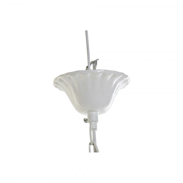 SUSPENSION DKD HOME DECOR BLANC ARGENT MÉTAL 25W 220 V (35 X 35 X 98 CM)