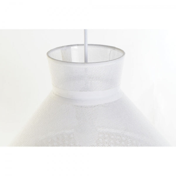 SUSPENSION DKD HOME DECOR BLANC MARRON LIN MÉTAL 220 V (40 X 40 X 32 CM) (40 X 40 X 74 CM)