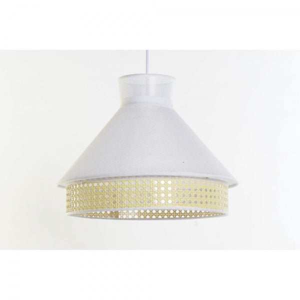 SUSPENSION DKD HOME DECOR BLANC MARRON LIN MÉTAL 220 V (40 X 40 X 32 CM) (40 X 40 X 74 CM)