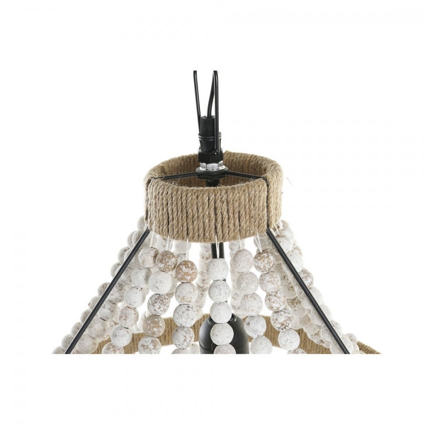 DKD HOME DECOR BLANC MARRON MÉTAL CORDE PIN 220 V 50 W (38 X 38 X 49 CM)