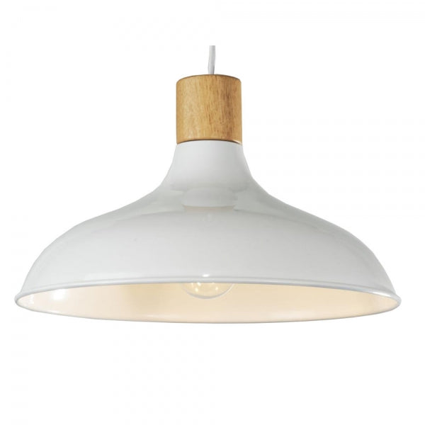 SUSPENSION DKD HOME DECOR BLANC MARRON MÉTAL PIN (36 X 36 X 21 CM)