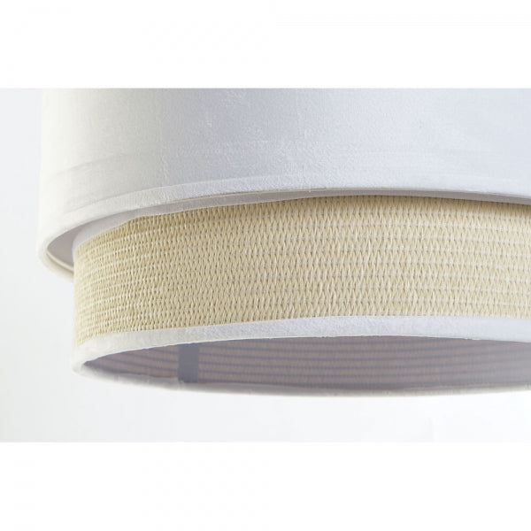 SUSPENSION DKD HOME DECOR BLANC MARRON POLYESTER (28 X 28 X 47 CM) (40 X 40 X 29.5 CM)