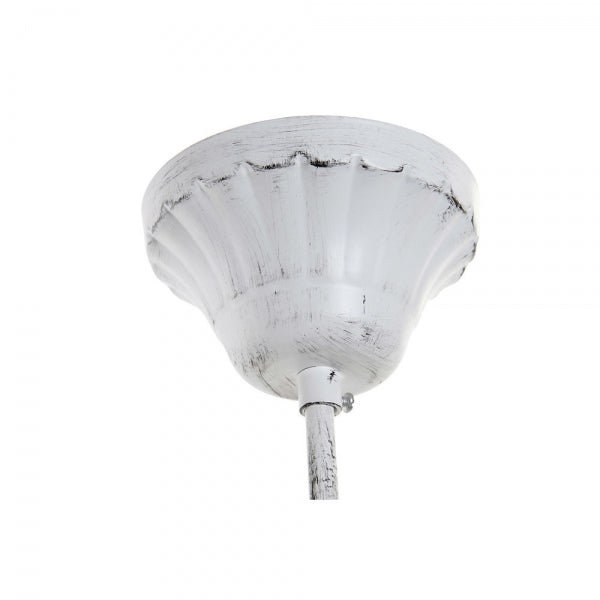 SUSPENSION DKD HOME DECOR BLANC MÉTAL 220 V BOIS MDF (55.5 X 55.5 X 122 CM)