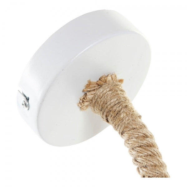 SUSPENSION DKD HOME DECOR BLANC NOIR MÉTAL CORDE 220 V 50