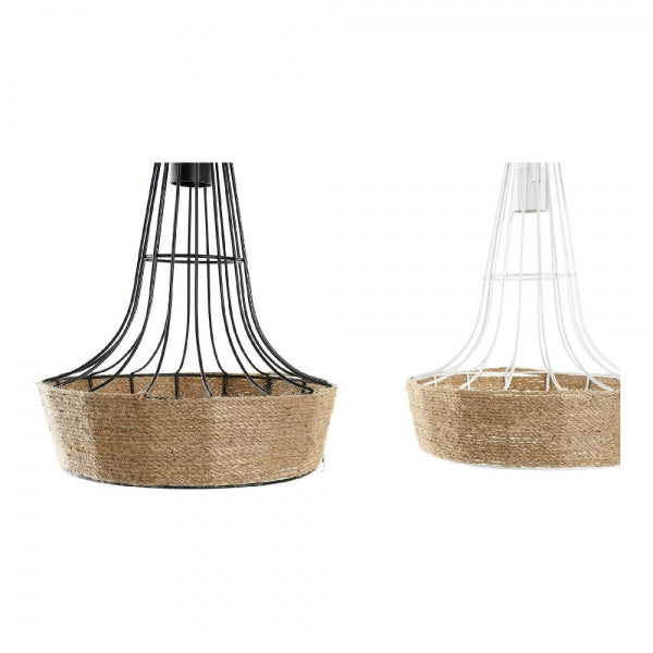 SUSPENSION DKD HOME DECOR BLANC NOIR MÉTAL CORDE 220 V 50