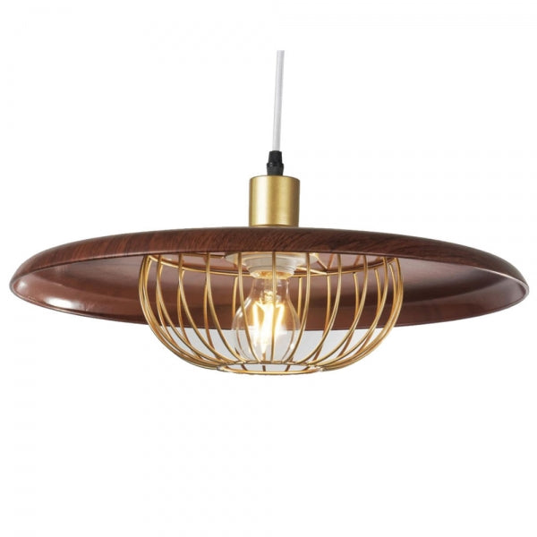 SUSPENSION DKD HOME DECOR MARRON MÉTAL DORÉ (45 X 45 X 18 CM)