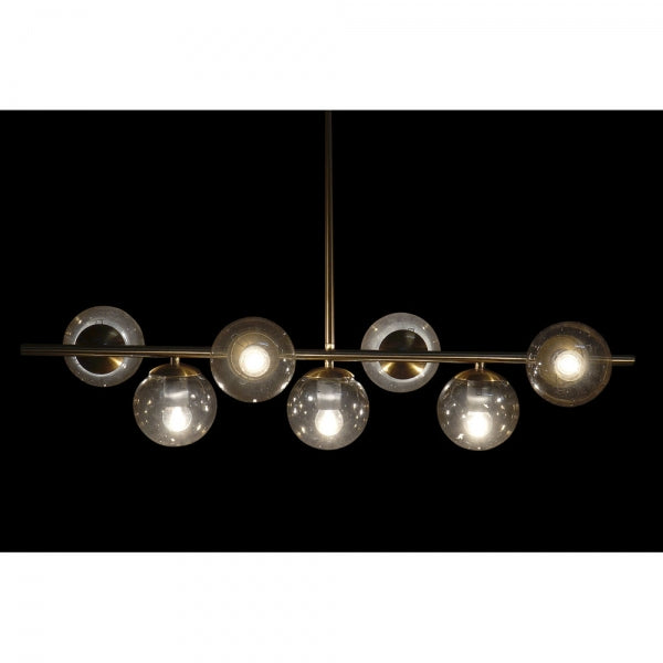 SUSPENSION DKD HOME DECOR MÉTAL VERRE DORÉ (96 X 30 X 130 CM)