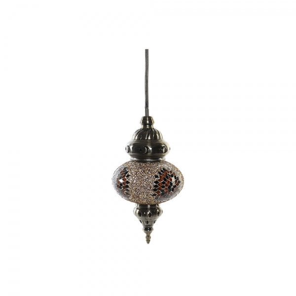 SUSPENSION DKD HOME DECOR MULTICOULEUR MÉTAL VERRE MOSAÏQUE (22 X 22 X 100 CM)