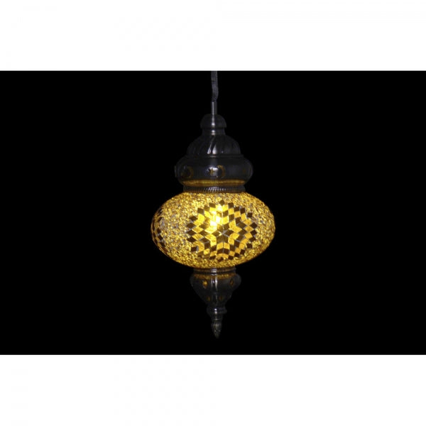 SUSPENSION DKD HOME DECOR MULTICOULEUR MÉTAL VERRE MOSAÏQUE (22 X 22 X 100 CM)