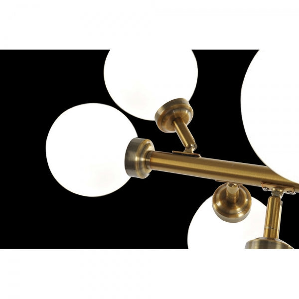 SUSPENSION DKD HOME DECOR SPHÈRE BLANC ALUMINIUM VERRE DORÉ (93 X 27 X 66 CM)