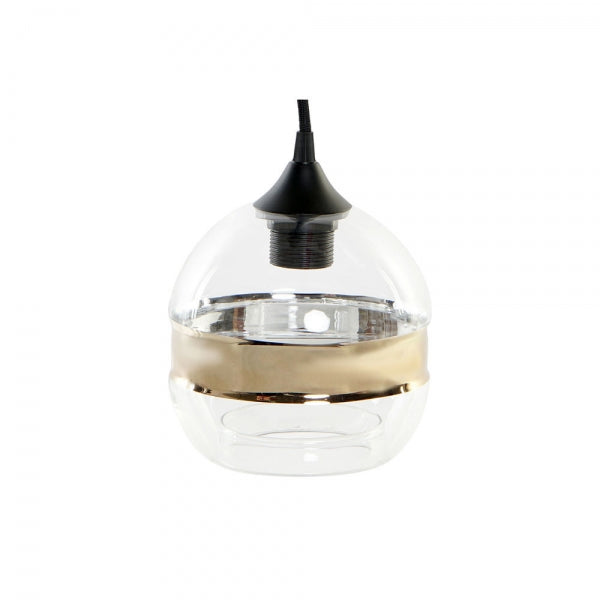 SUSPENSION DKD HOME DECOR TRANSPARENT MÉTAL VERRE DORÉ (16 X 16 X 21 CM)