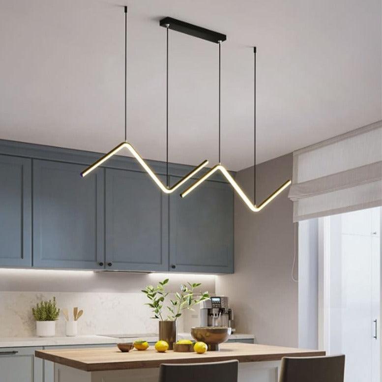 Suspension Led Design - Zig Zag - Noir