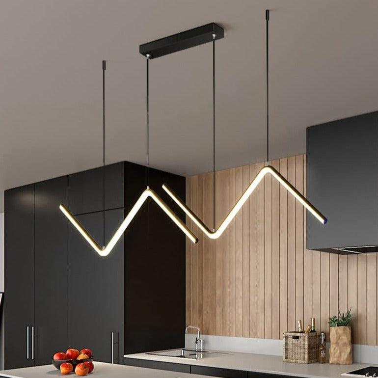 Suspension Led Design - Zig Zag - Noir