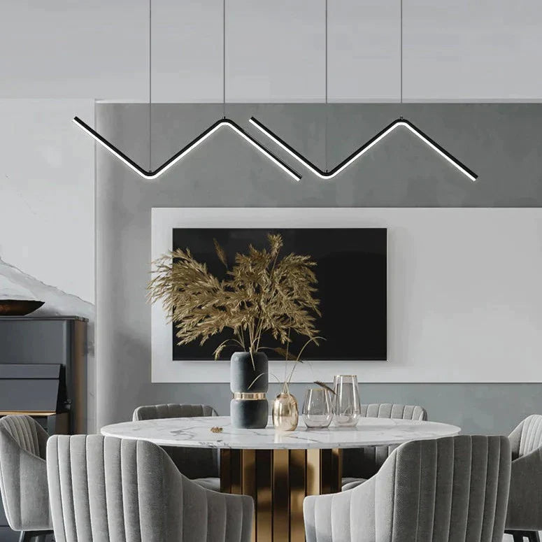 Suspension Led Design - Zig Zag - Noir