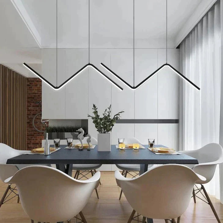 Suspension Led Design - Zig Zag - Noir