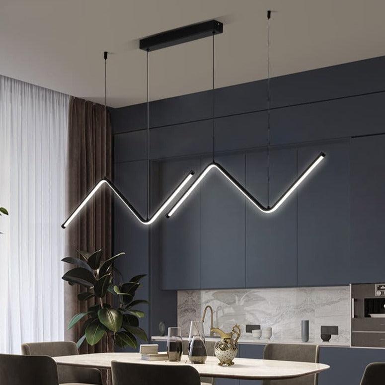 Suspension Led Design - Zig Zag - Noir