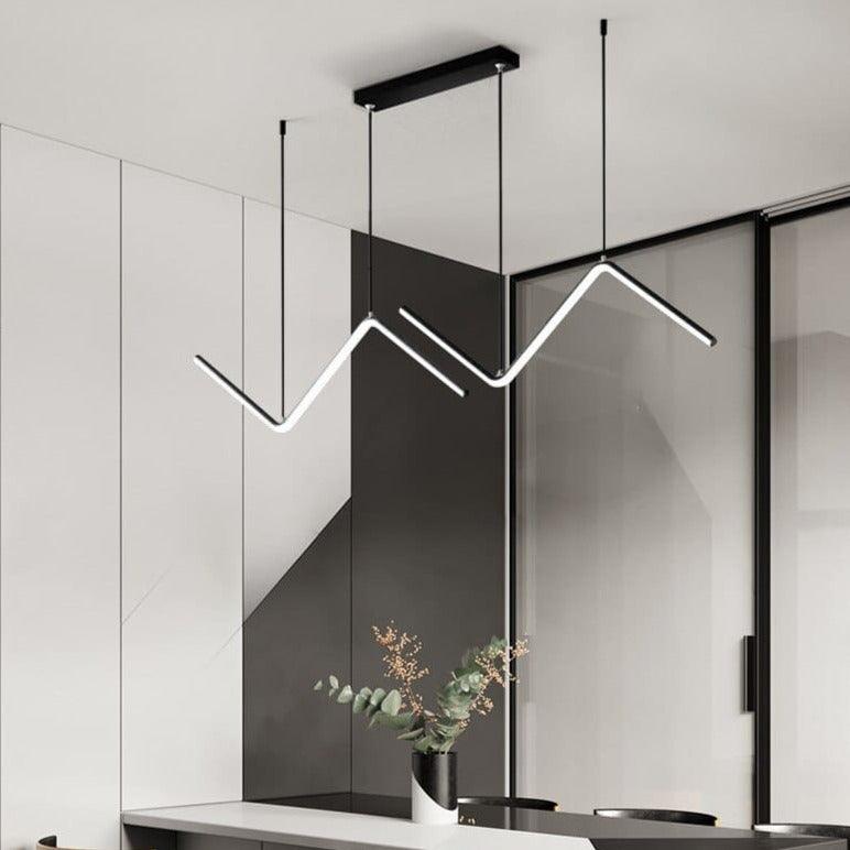 Suspension Led Design - Zig Zag - Noir