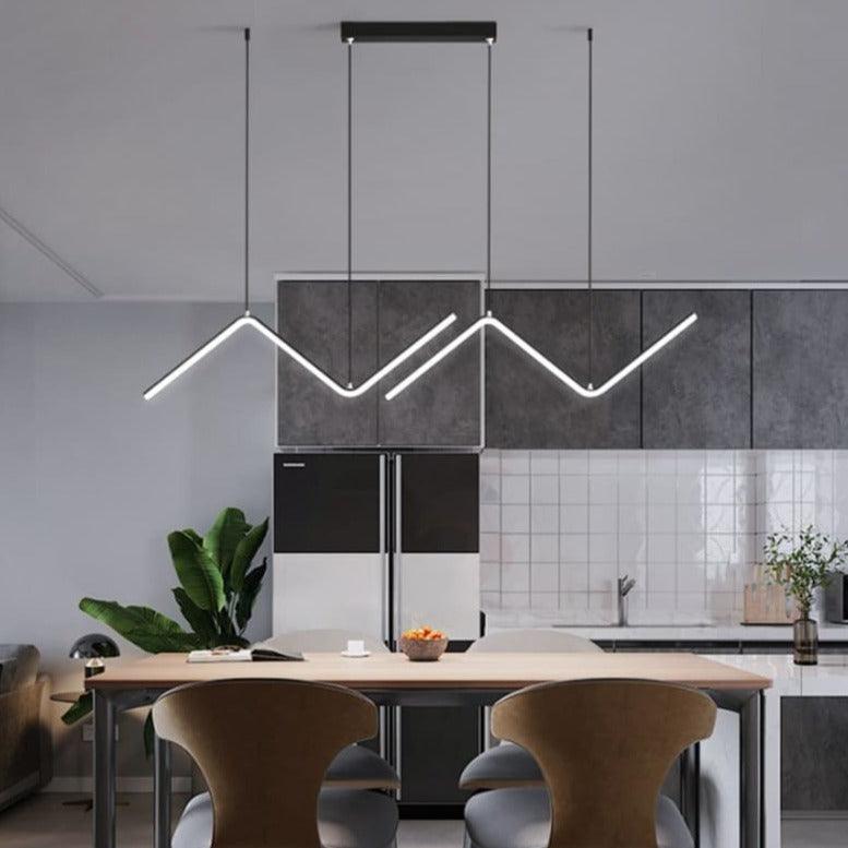 Suspension Led Design - Zig Zag - Noir