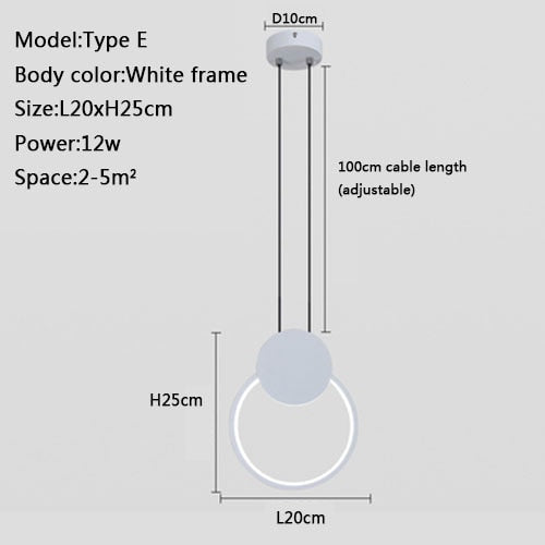Suspension Luminaire - Astra - Blanc-L20xH25cm / Blanc Chaud