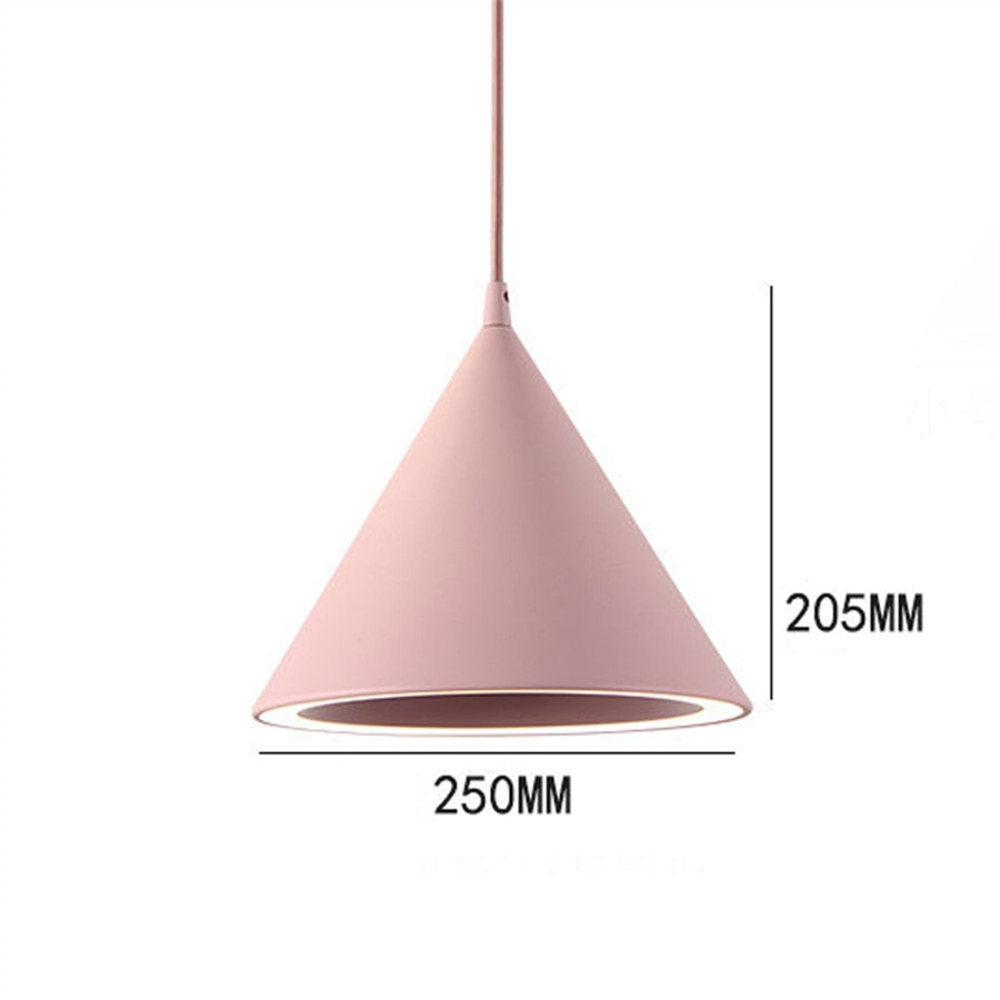 Suspension Luminaire - Charme Vintage - Corps rose de 25 cm