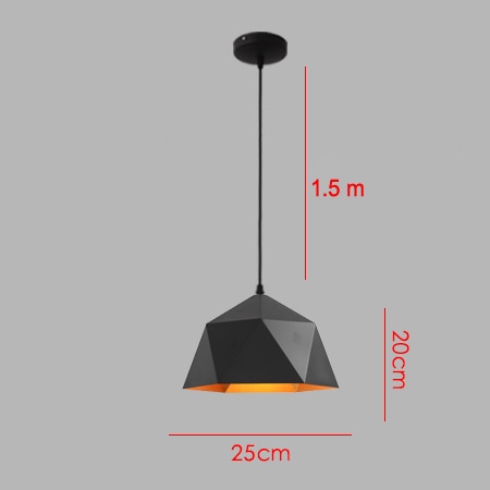 Suspension Luminaire - Charme Vintage - L 25cm / no bulb